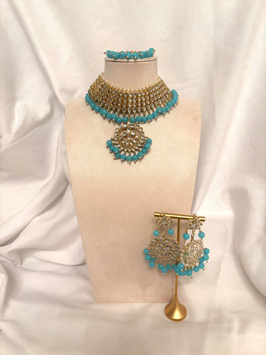Sky Blue Kundan Set | Kundan Collection