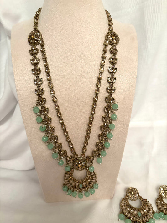 Mint Kundan Necklace Set | Kundan Collection