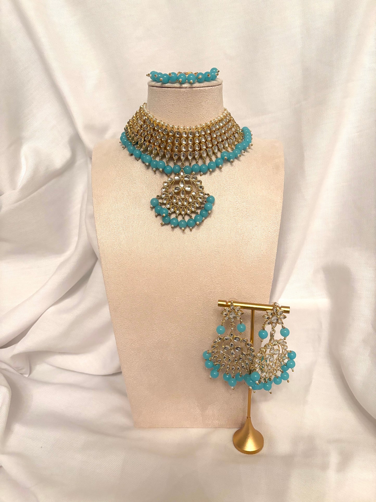 Sky Blue Kundan Set | Kundan Collection