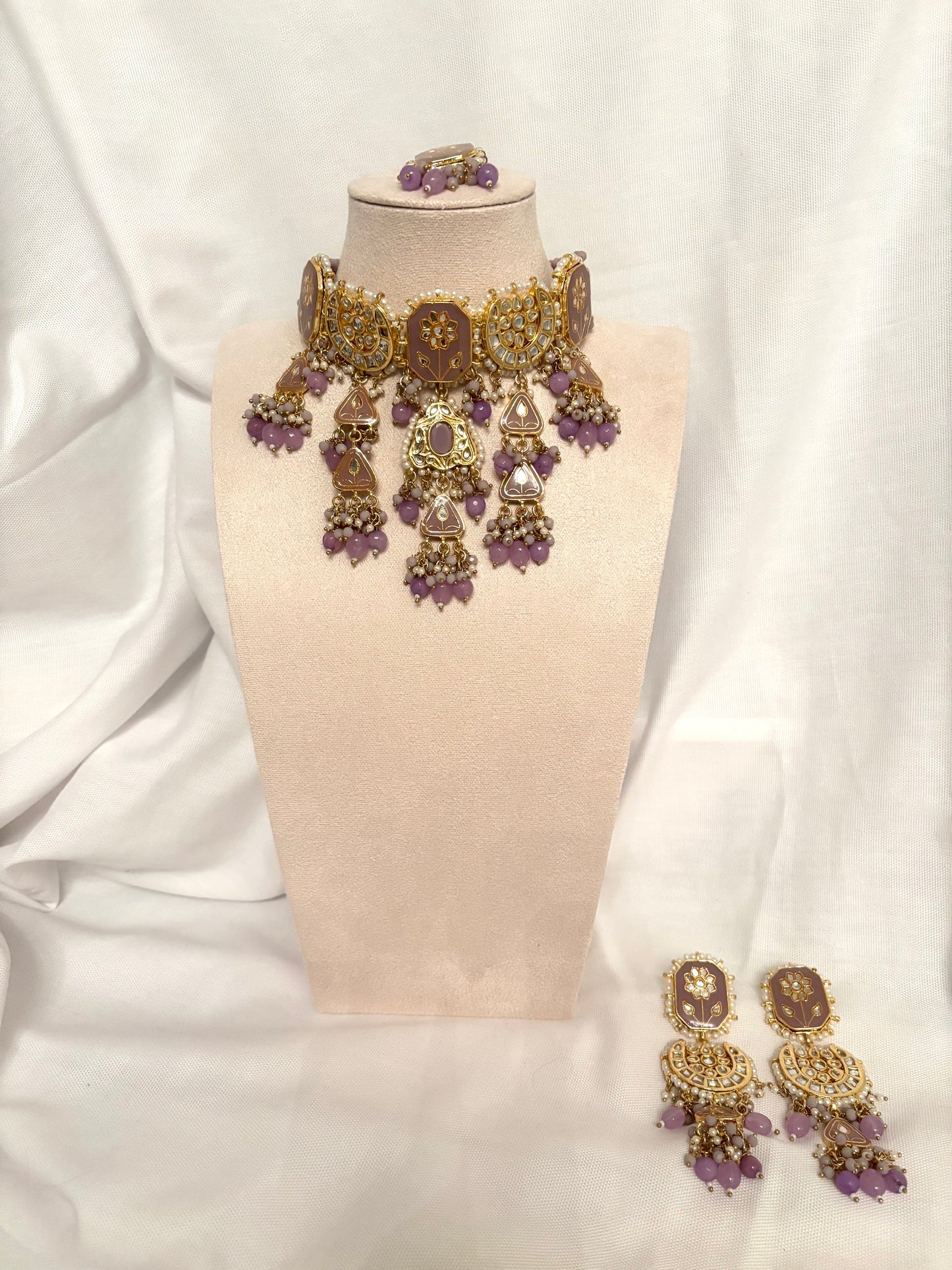 Purple Meenakari Choker Set | Meenakari Collection