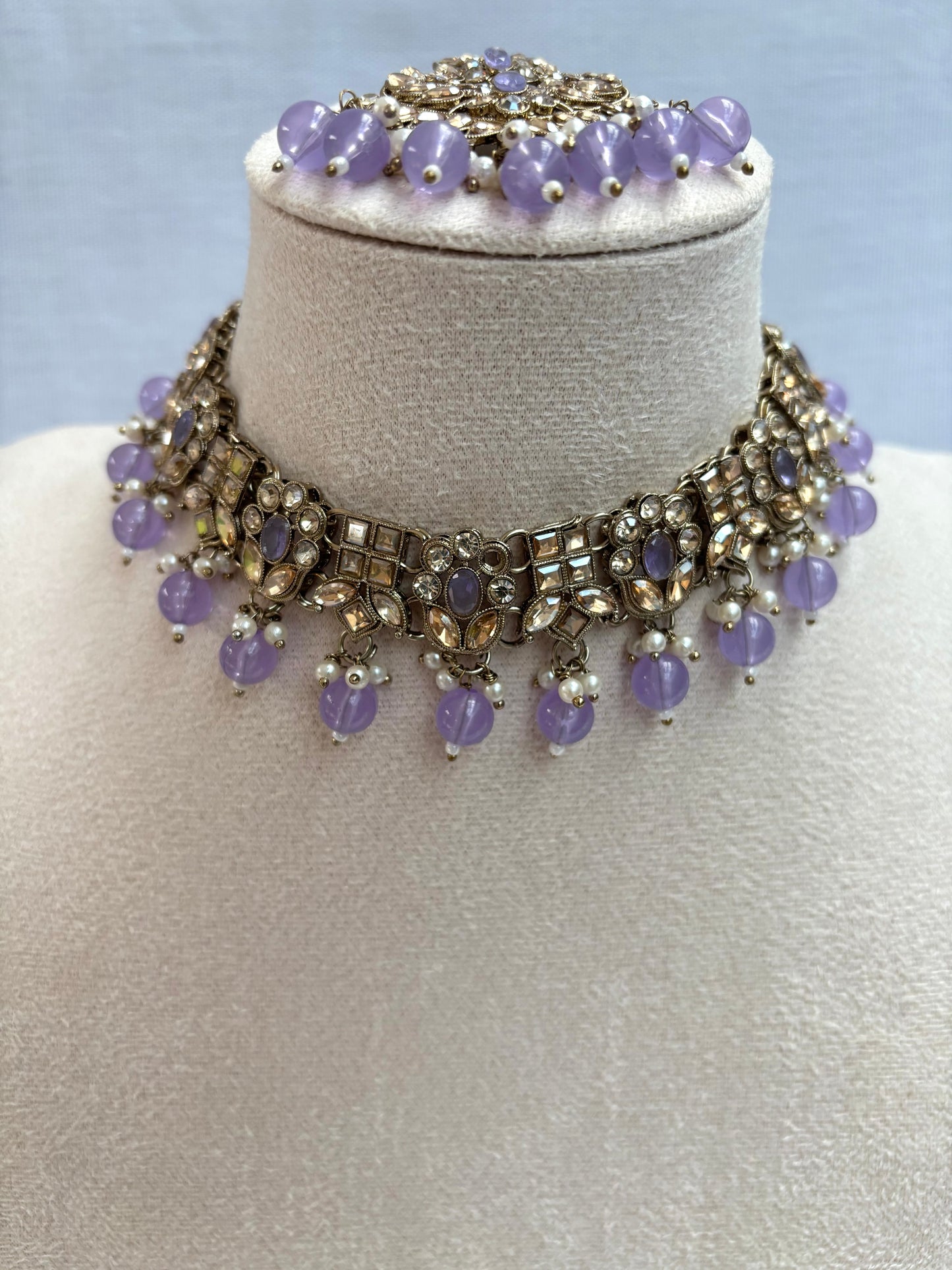 Purple Kundan Set | Kundan Collection