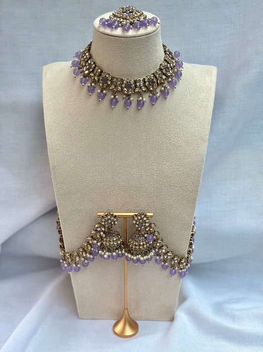 Purple Kundan Set | Kundan Collection