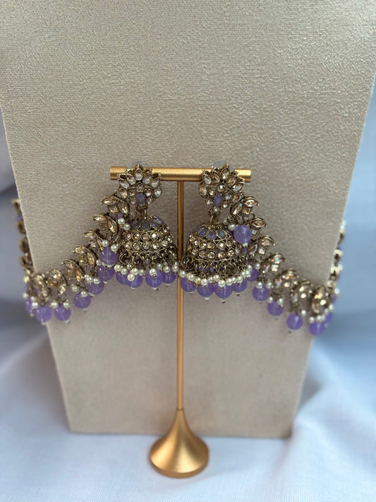 Purple Kundan Set | Kundan Collection