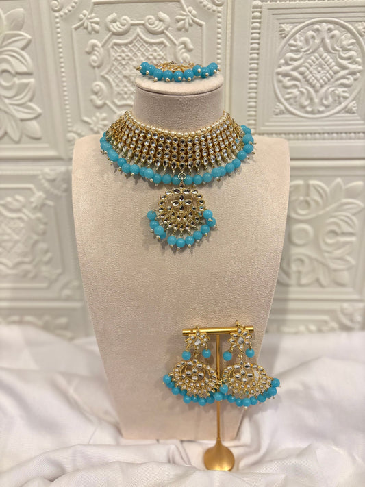 Sky Blue Kundan Set | Kundan Collection
