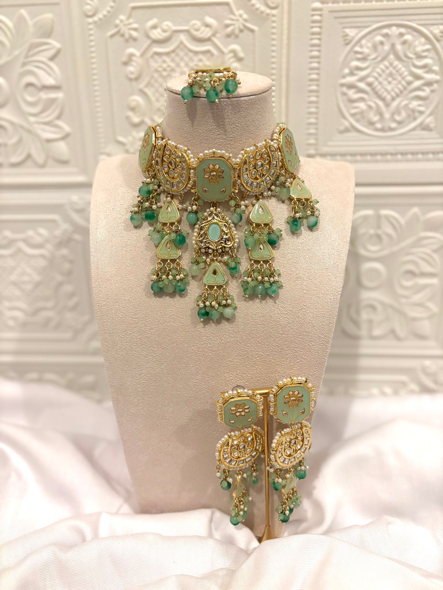 Mint Meenakari Choker Set | Meenakari Collection