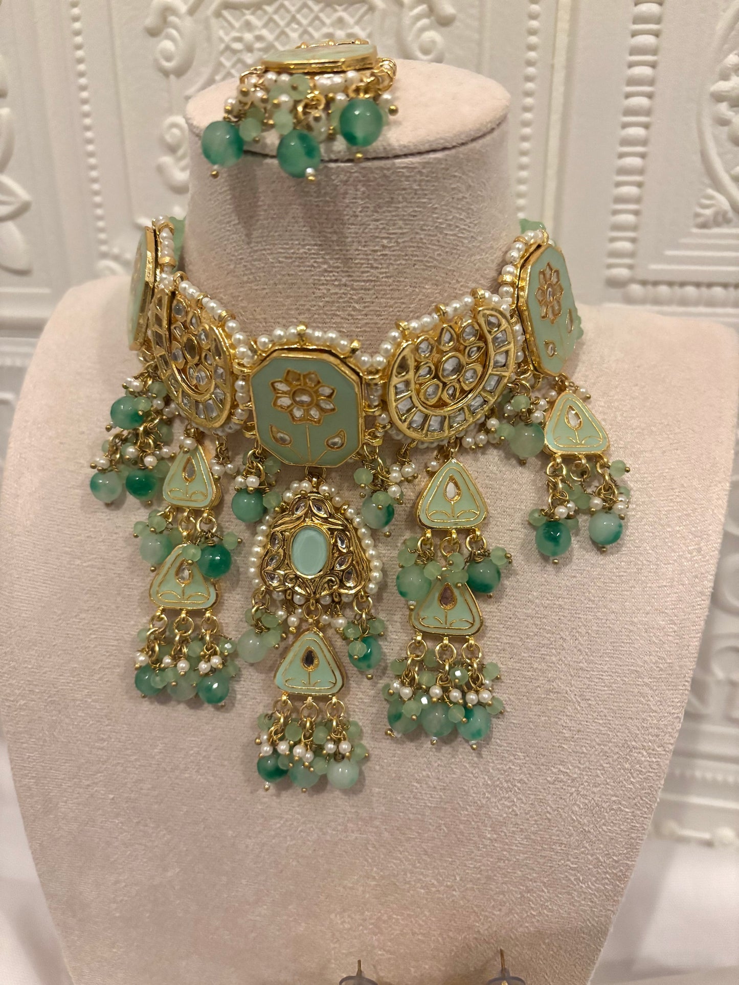 Mint Meenakari Choker Set | Meenakari Collection