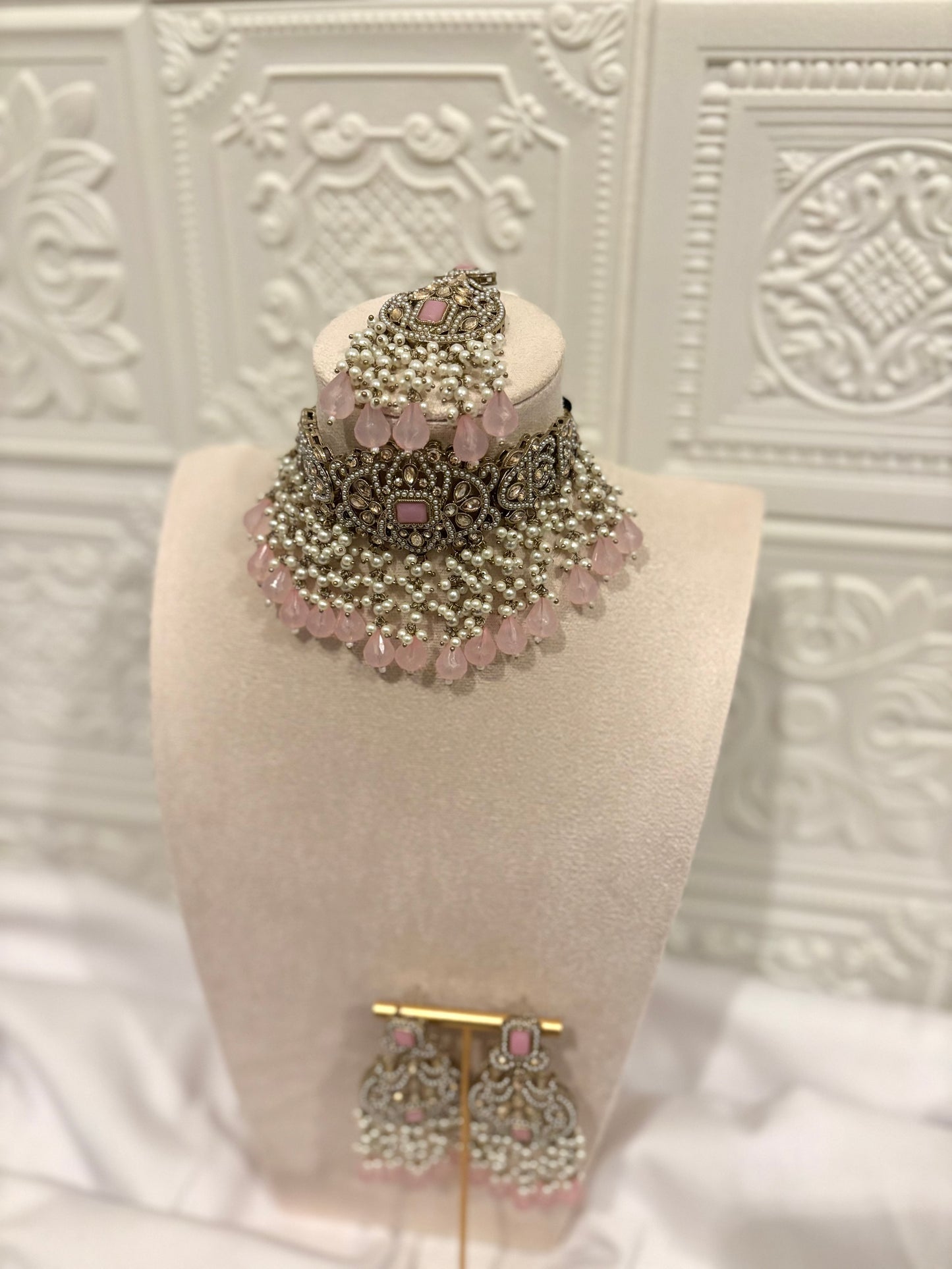 Pink Choker Set | Pearl Collection