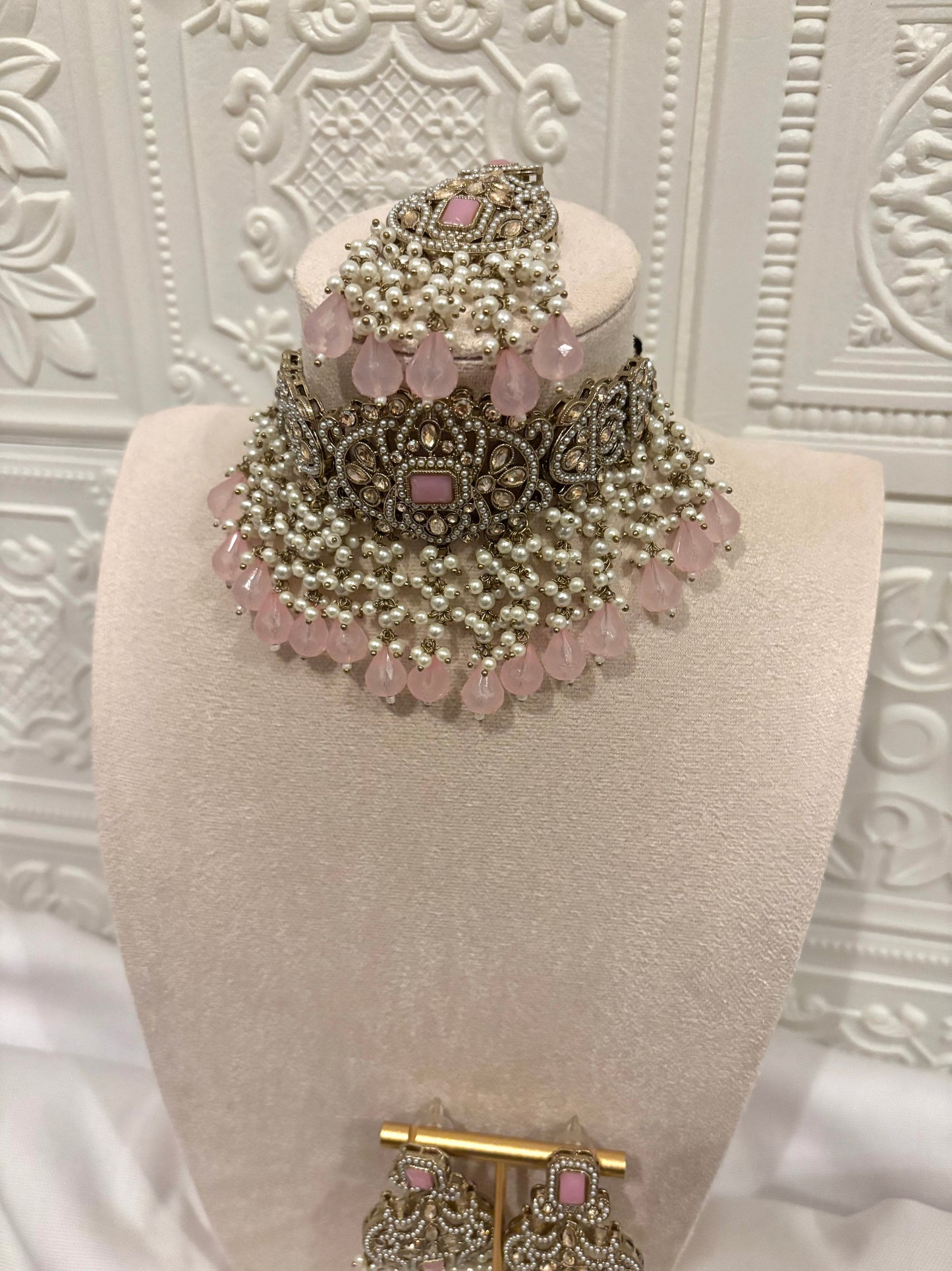 Pink Choker Set | Pearl Collection
