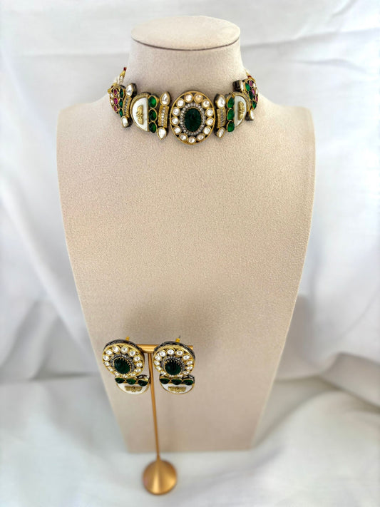 Green Kundan Choker Set | Kundan Collection
